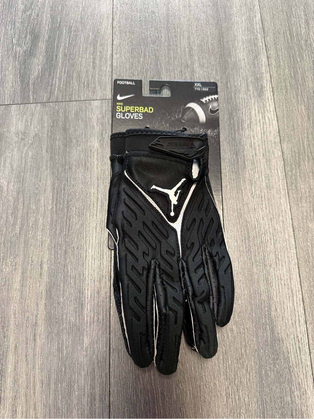 Nike Jordan Superbad Gloves Football Gloves Black-White Size 2XL DX4476-091 NEW